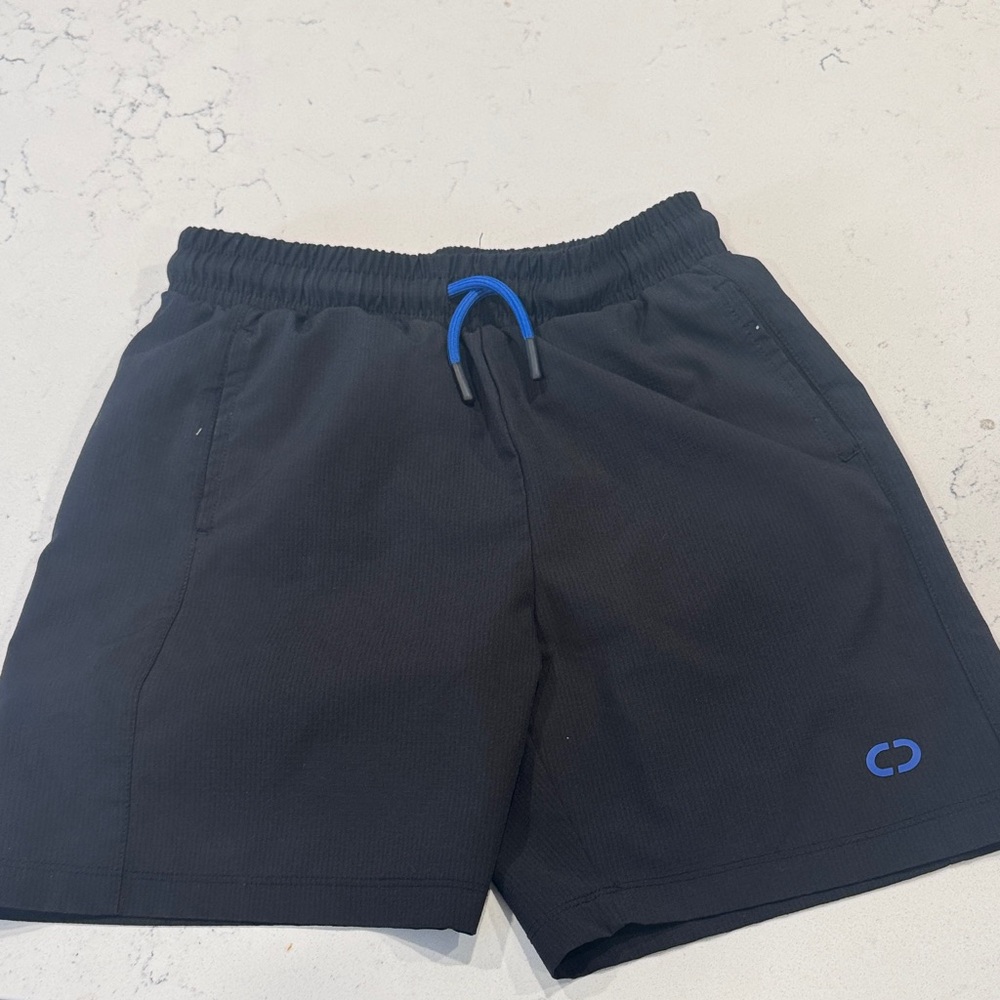 Black kids Shorts with Blue Accents